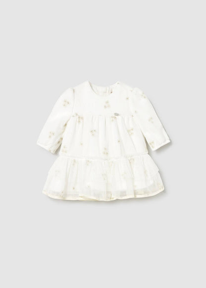 VESTIDO NIÑA CEREMONIA TUL CRUDO MAYORAL