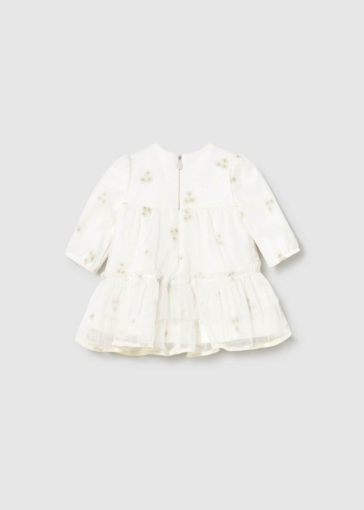 VESTIDO NIÑA CEREMONIA TUL CRUDO MAYORAL