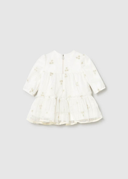 VESTIDO NIÑA CEREMONIA TUL CRUDO MAYORAL