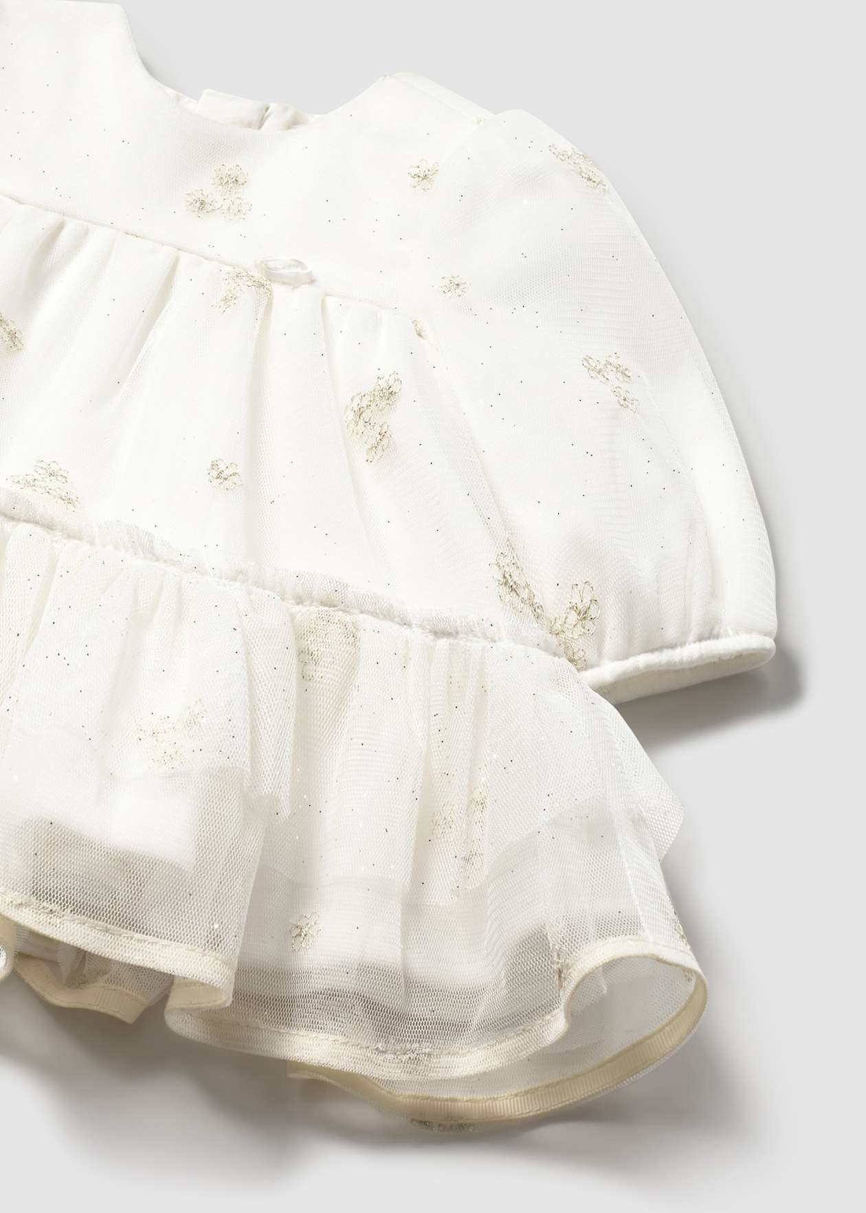 VESTIDO NIÑA CEREMONIA TUL CRUDO MAYORAL