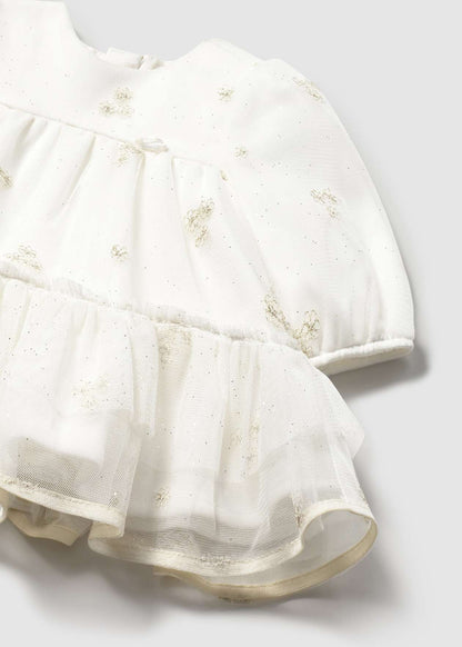 VESTIDO NIÑA CEREMONIA TUL CRUDO MAYORAL