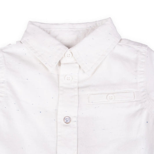 Camisa niño blanca Pillin bebé - detalle