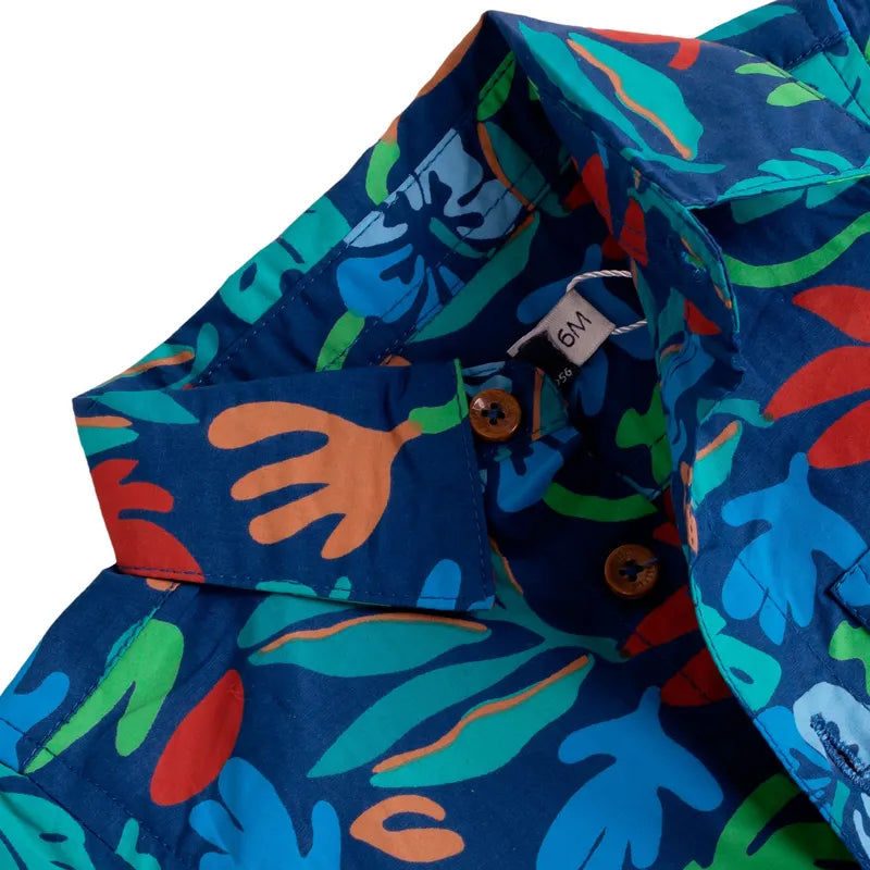 CAMISA NIÑO AZUL HAWAI