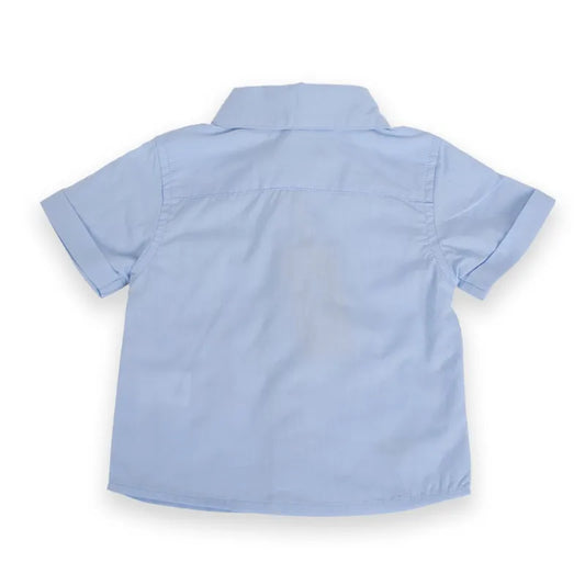 Camisa niño celeste manga corta Pillin - detalle bolsillo