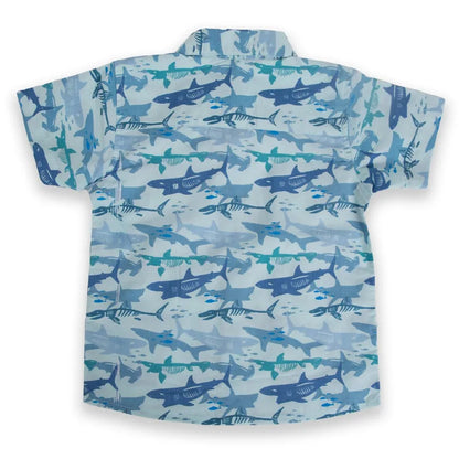 CAMISA NIÑO CELESTE TIBURONES