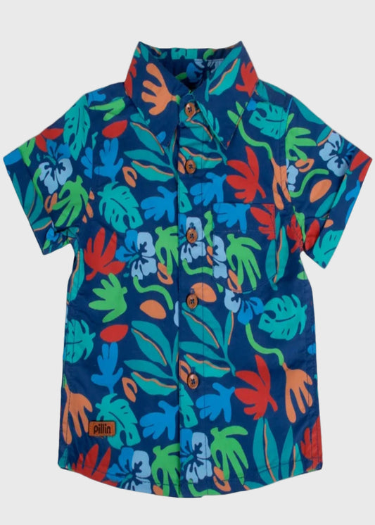 CAMISA NIÑO AZUL HAWAI